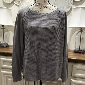 Karen Scott Light Gray Knit Sweater